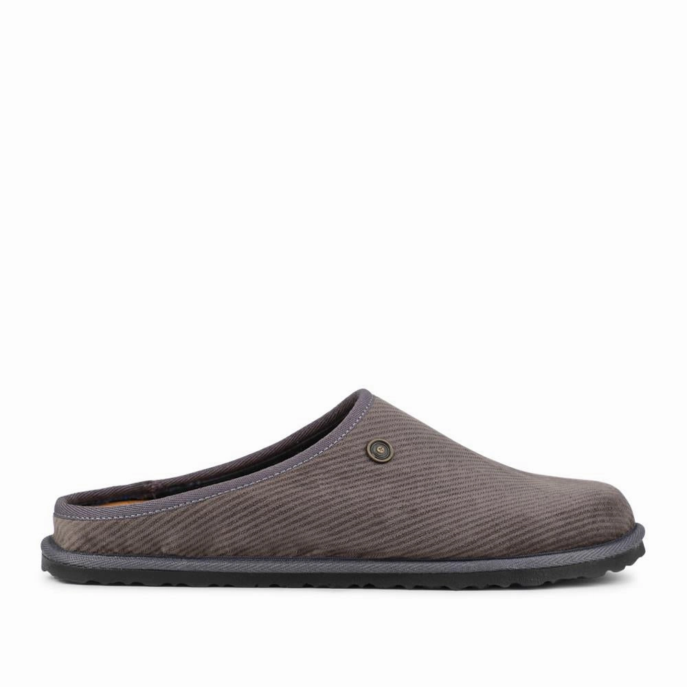 Hotel Slippers Bulk Slip-On Mule Slippers With Grip Sole - INB42002 / 328 239 - Grey