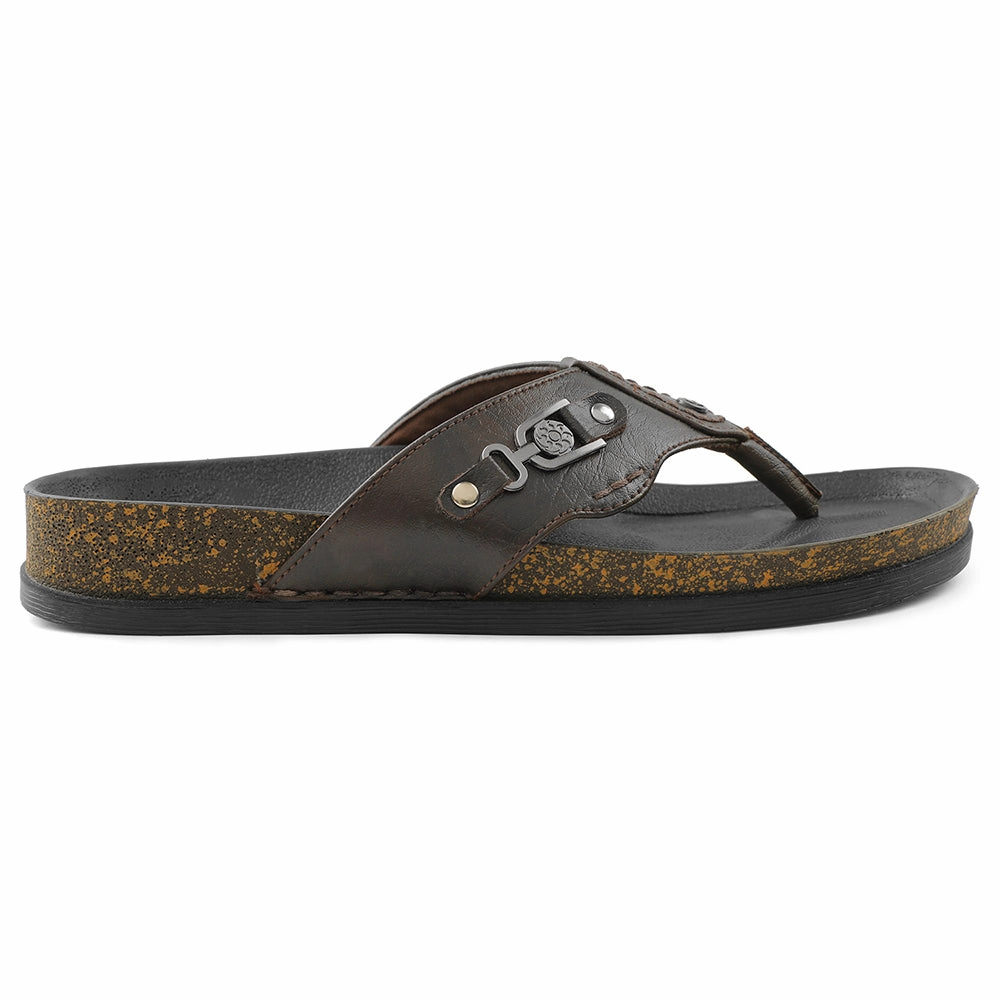 Slippers 90s Healers Brown Casual Slipper For Men CSS-28E By Liberty