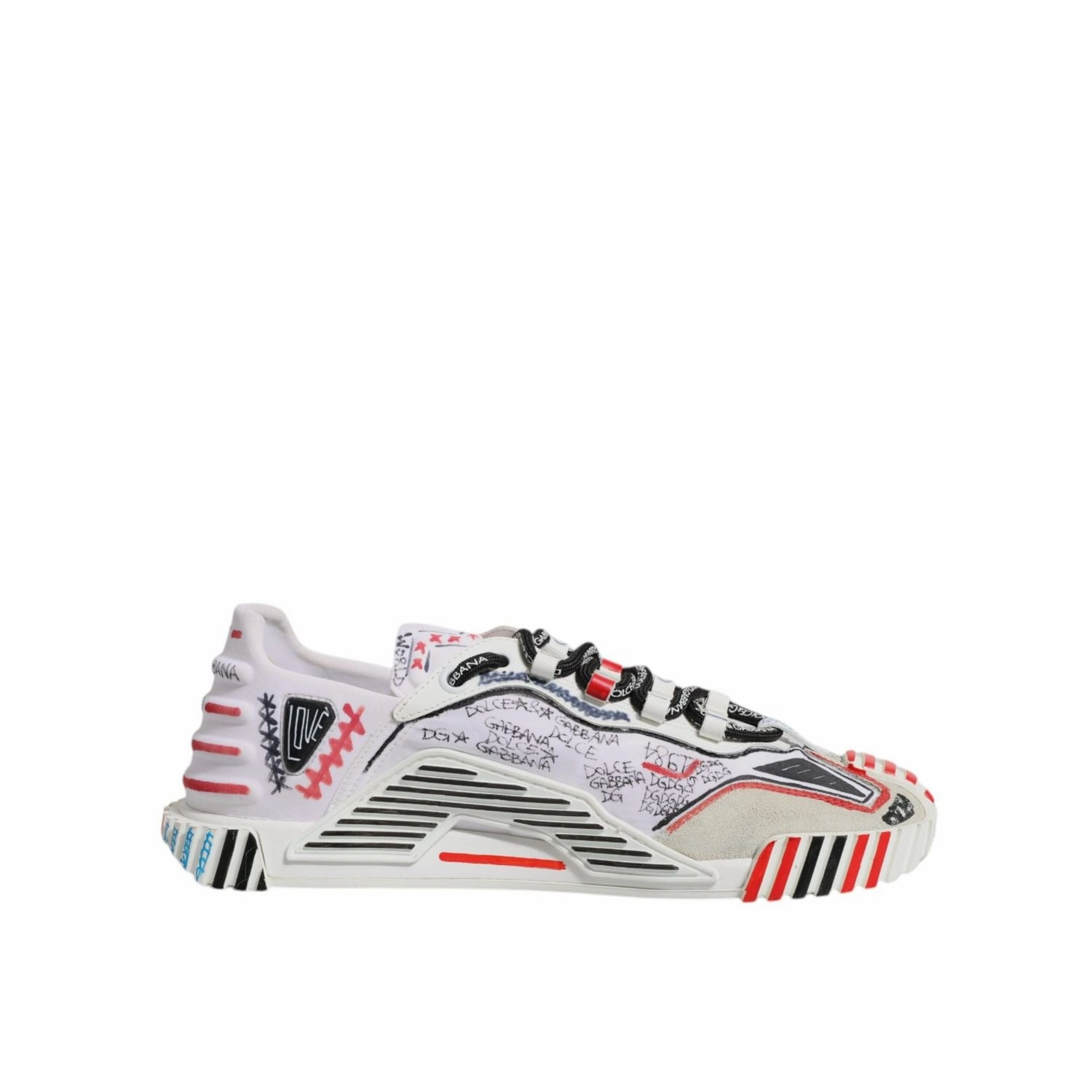 Sneakers Without Laces Dolce & Gabbana Multicolor Suede Fabric NS1 Sneakers Shoes