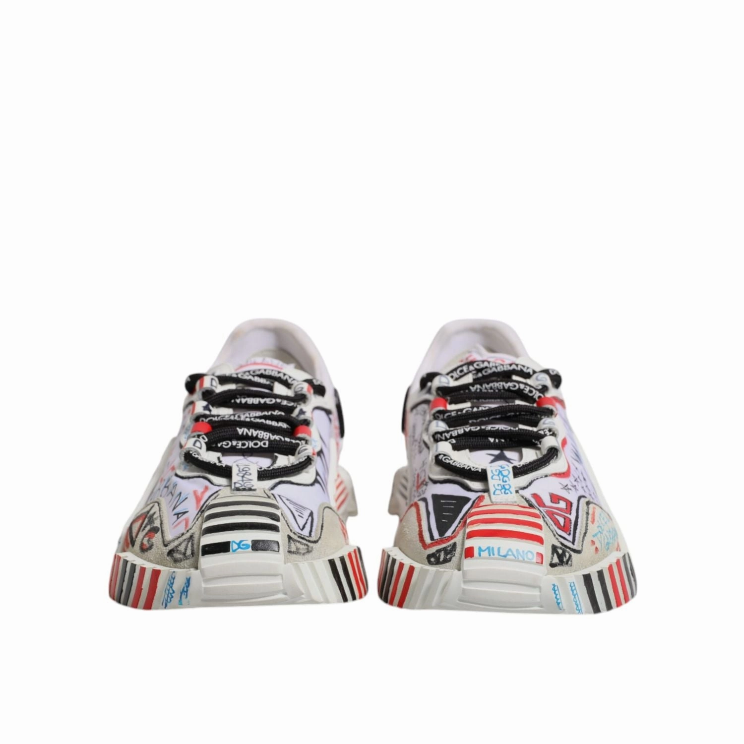 Dolce & Gabbana Multicolor Suede Fabric NS1 Sneakers Shoes Gear 80s Sneakers