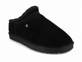 WARMBAT Men Suede Slippers 'Conner', black Velvet Chinese Slippers