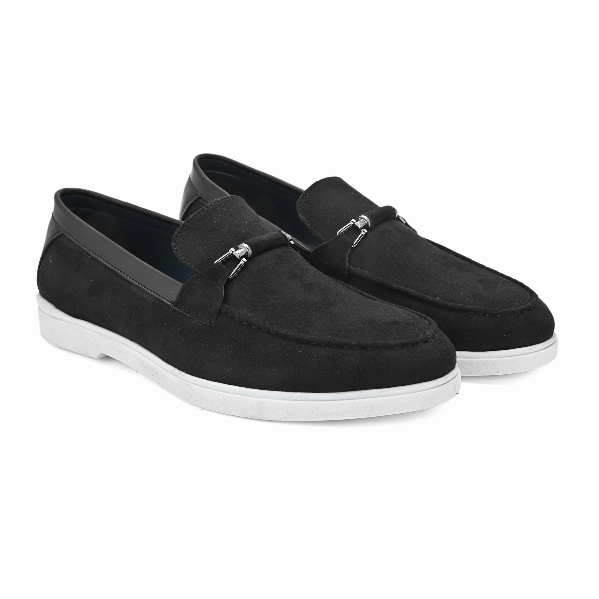 Saint Black Penny Loafers Loafers Embroidered