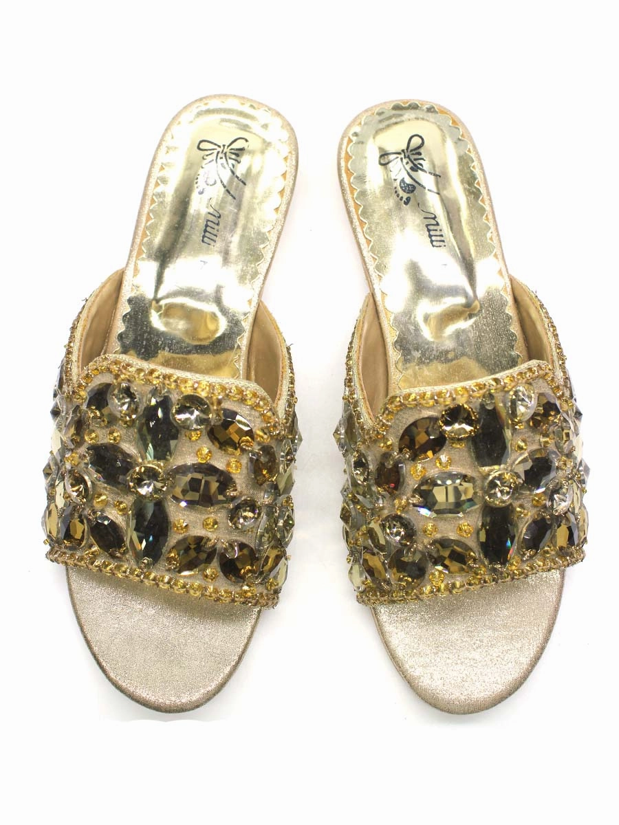 Casual.golf Shoes Golden Fancy Slipper