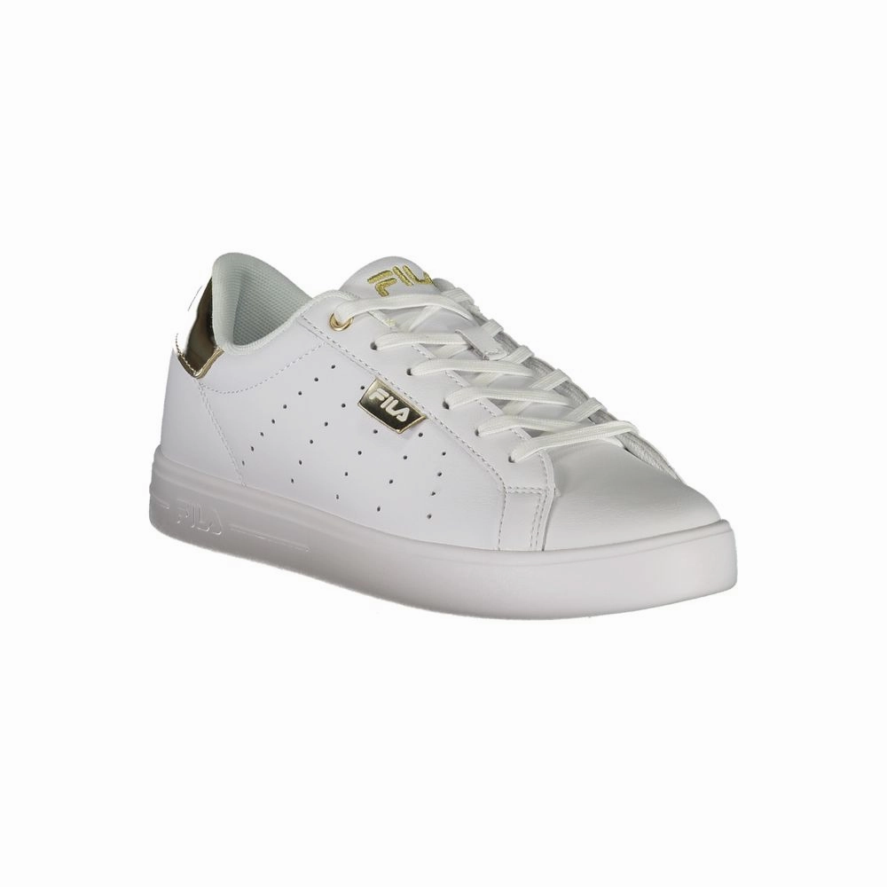 Fila Lace-Up Luxe Sneakers with Golden Accents Sneakers With Toes
