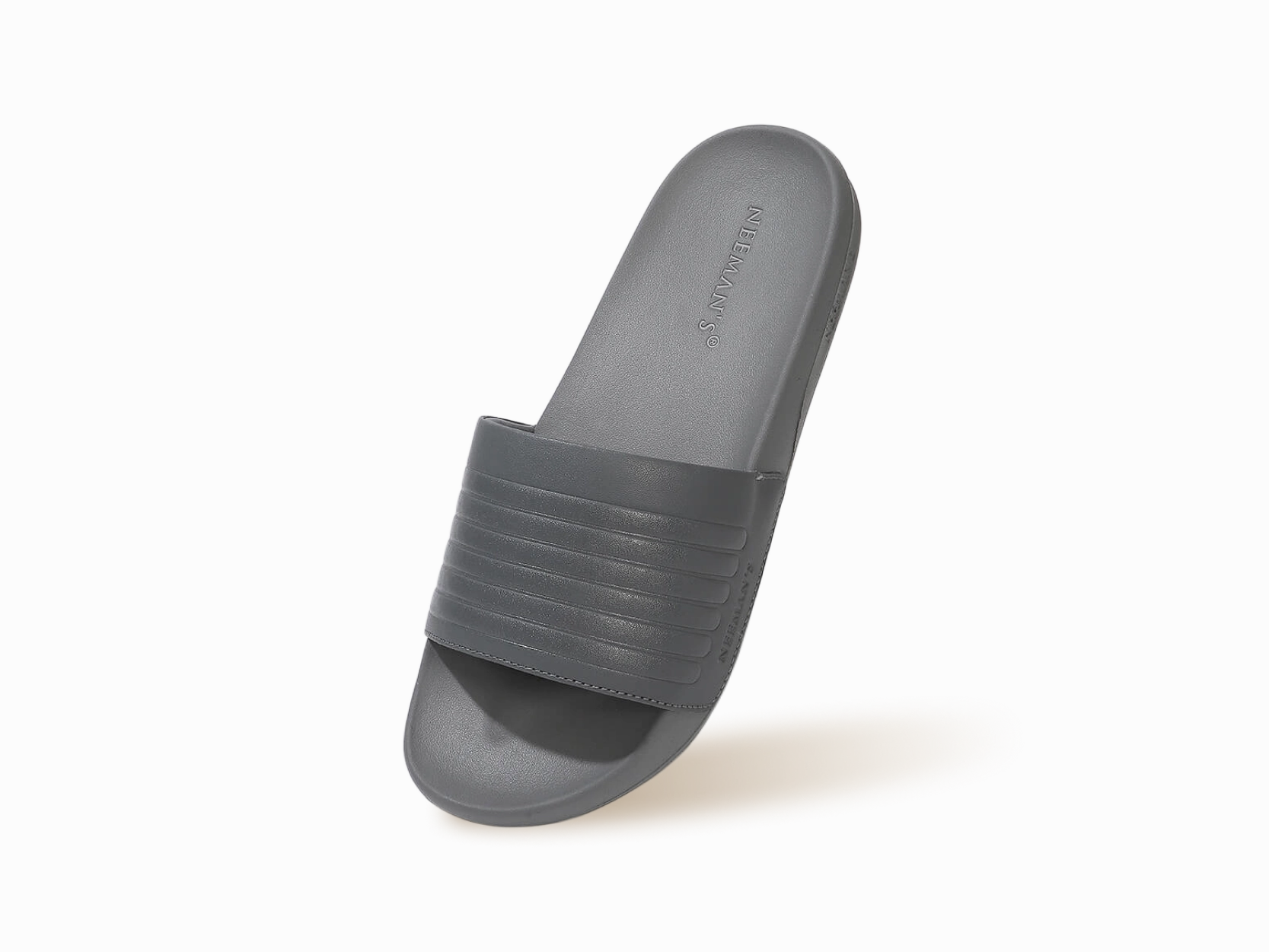 Slippers With Glitter FootBed Slides for Men : Grey