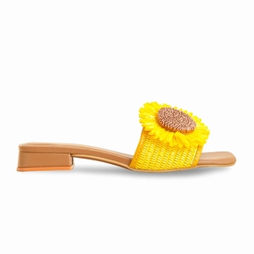 Yellow Formal Slipper FR8357 Sky Slippers