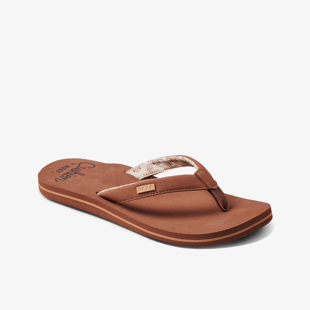Reef Womens Cushion Sands Flip Flops - Espresso Digital Flip Flops Basics