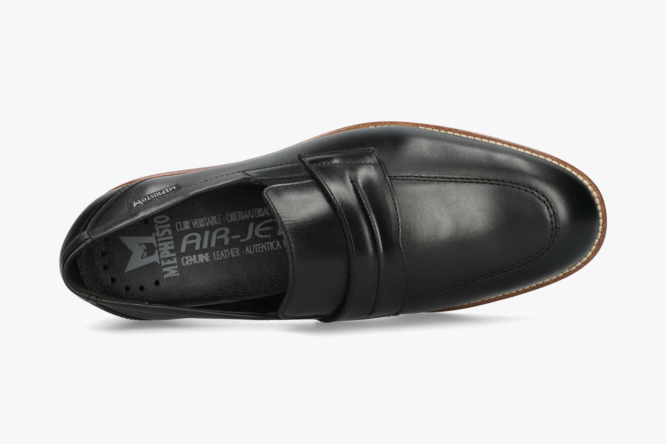 Fergus - Black Belgian Loafers With Tuxedo