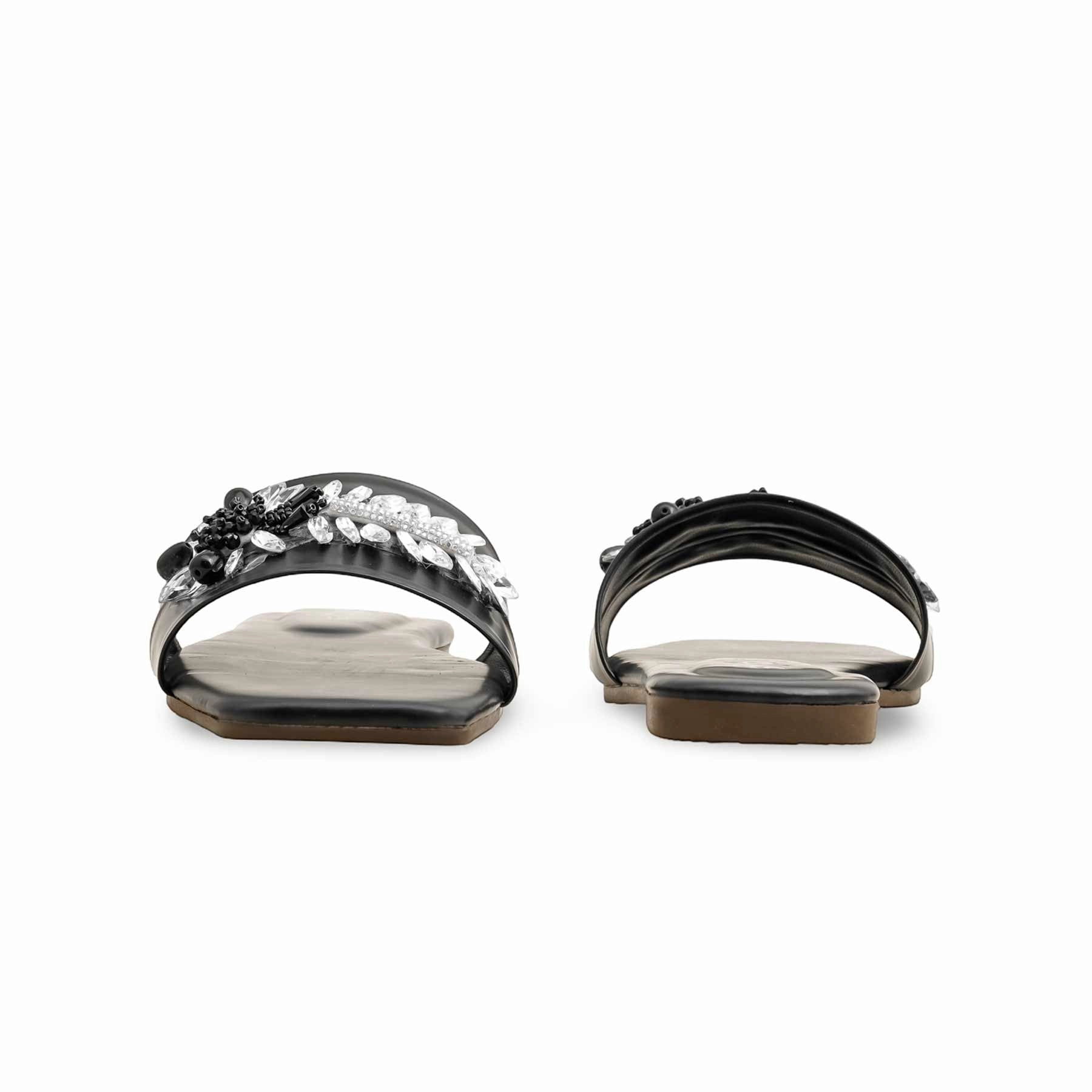 Casual Vegan Shoes Black Casual Slipper CL2112