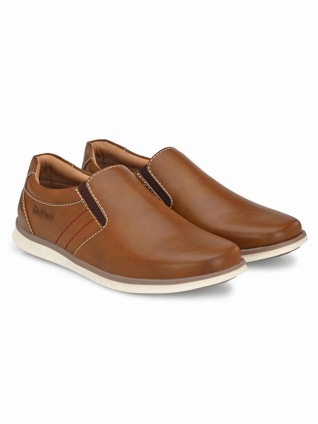 Space Tan Casual Slip-ons White Casual Shoe