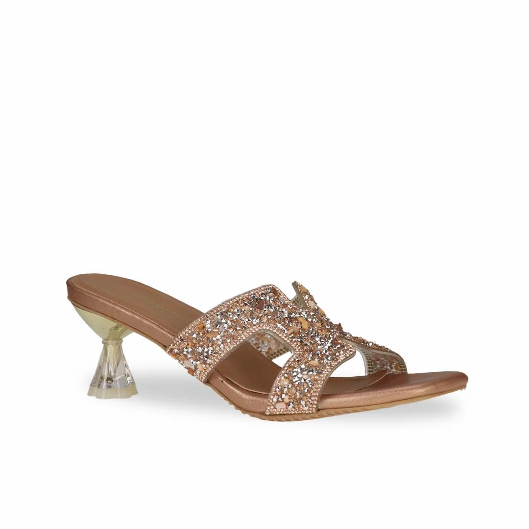 Sandals Royal Bahamian Resort Nassau Bahamas Sparkle Jewel H-strap Heeled Sandals 1.5" inch [Dinner Series]