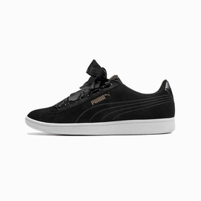 Sports Trainers for Women Puma Vikky Ribbon SD  Black Asics Shoes Discount Sale