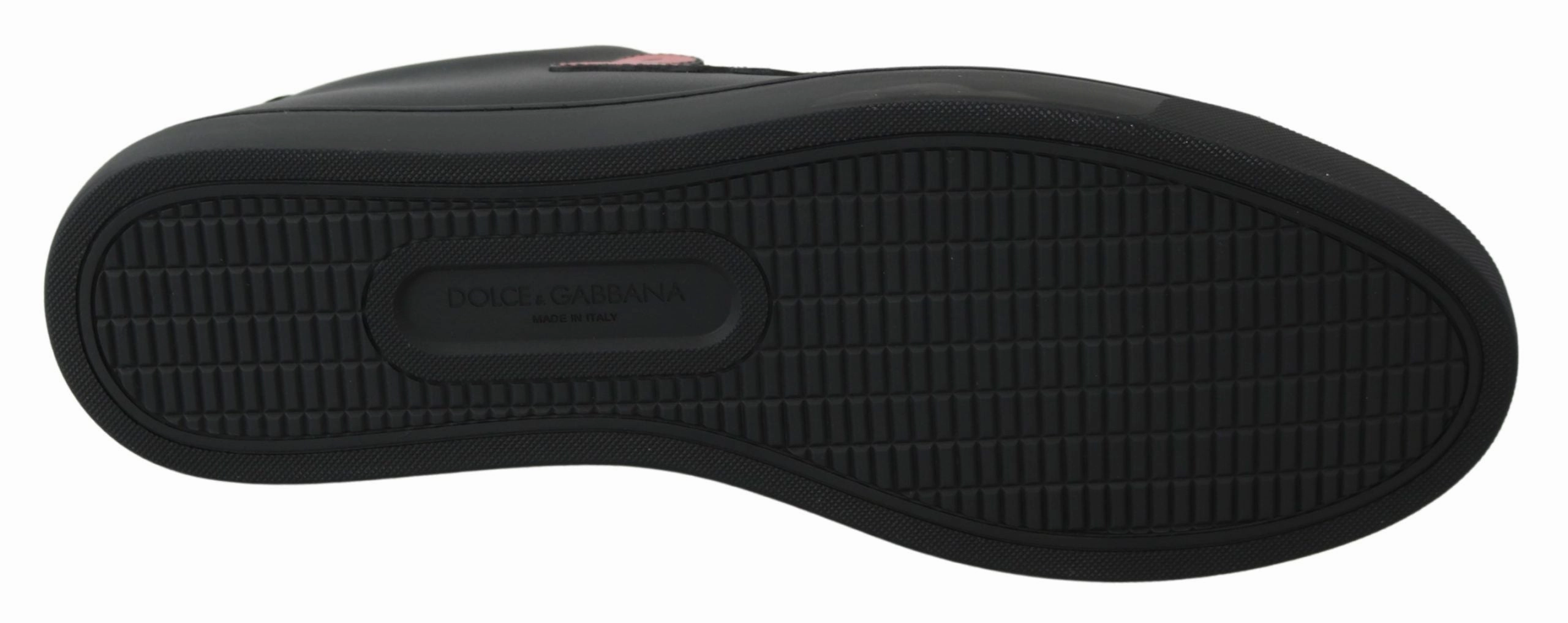 Force 3 Sneakers Black Leather Love Heart Sneakers Womens Shoes