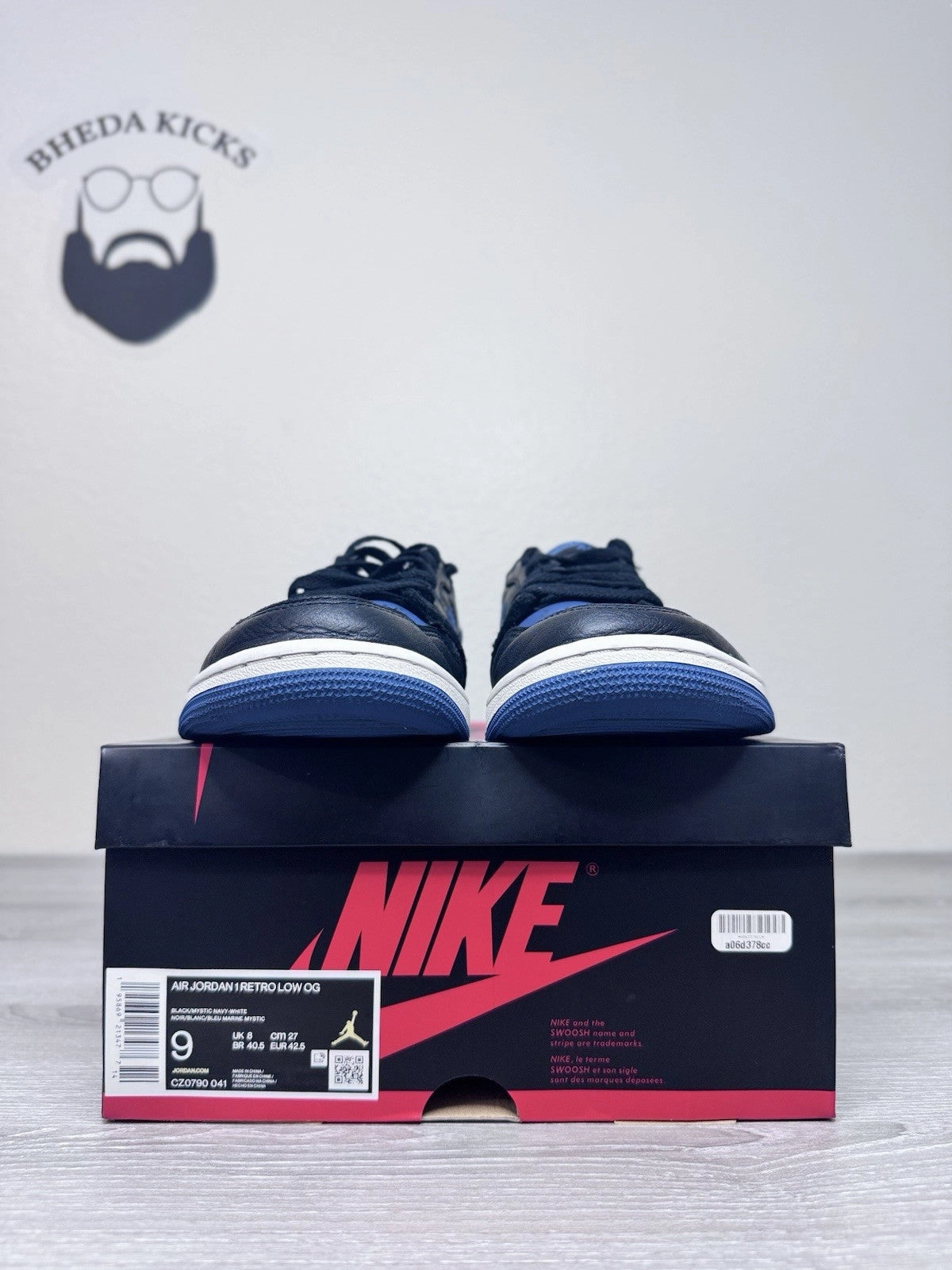 Asics Colorful Running Shoes Size 9 - Nike Air Jordan 1 Low Mystic Navy CZ0790-041 Authentic Preowned