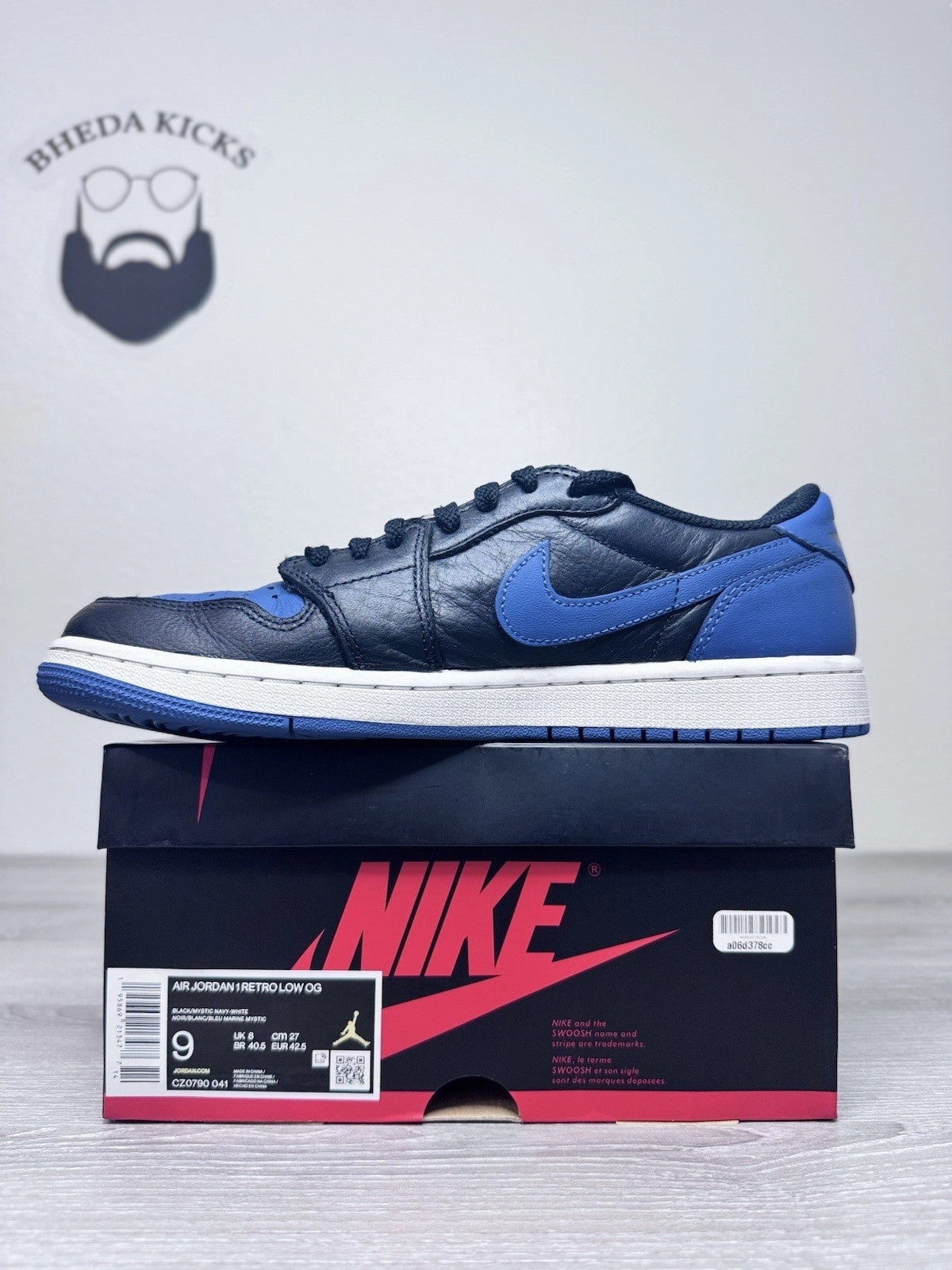 Size 9 - Nike Air Jordan 1 Low Mystic Navy CZ0790-041 Authentic Preowned Best Asics Shoes For Walking And Running