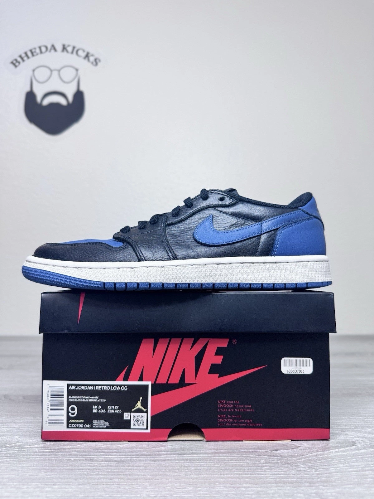 Asics Tennis Shoes Apc Size 9 - Nike Air Jordan 1 Low Mystic Navy CZ0790-041 Authentic Preowned