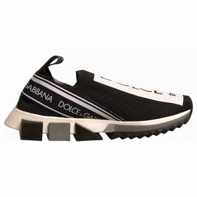 Dolce & Gabbana Black White Slip On Sorrento Sneakers Shoes White Basketball Sneakers