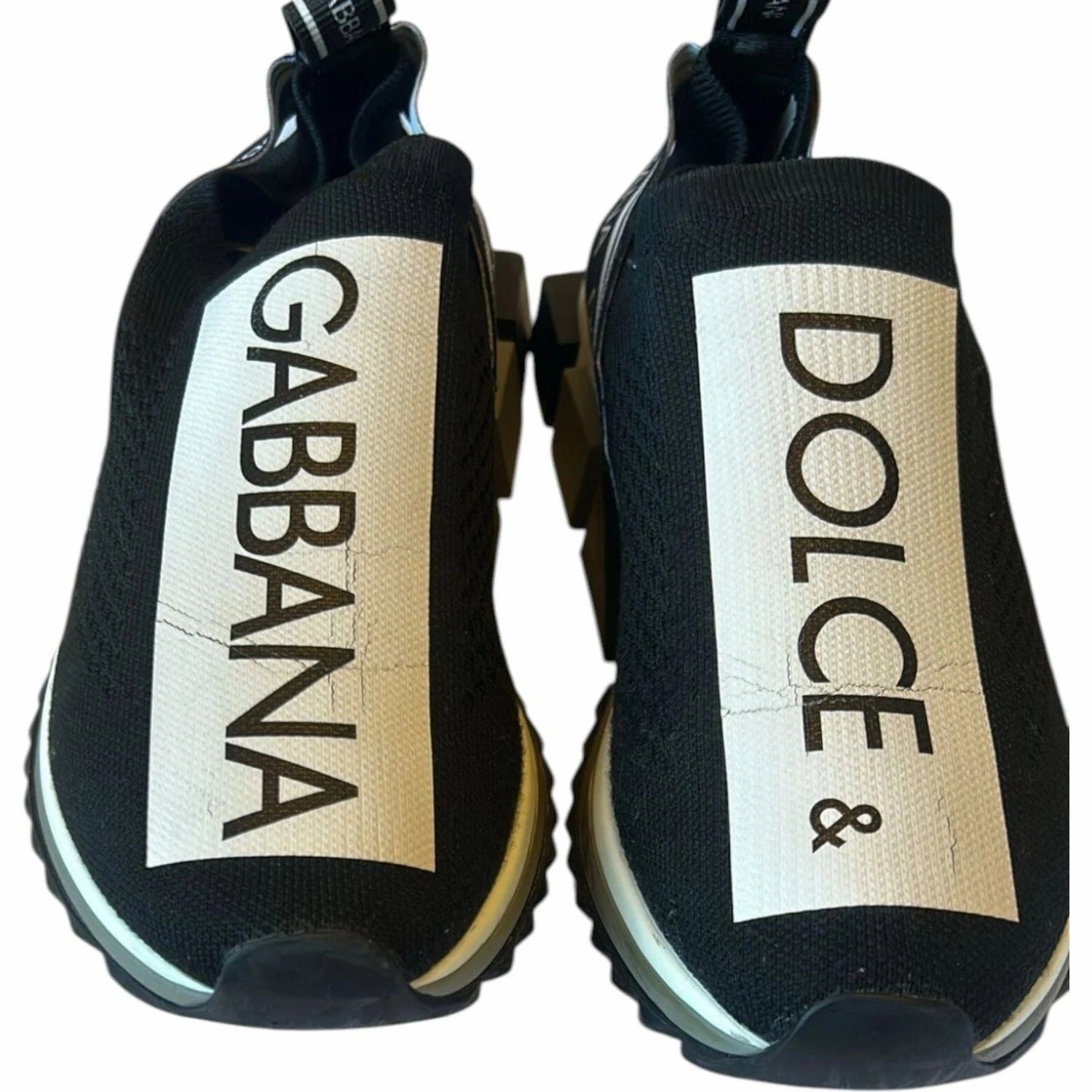 Hawk Sneakers Dolce & Gabbana Black White Slip On Sorrento Sneakers Shoes