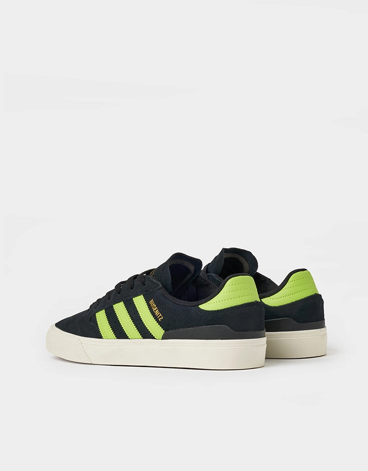 adidas Busenitz Vulc II Skate Shoes - Core Black/Solar Lime/Gold Metallic Mahomes Adidas Shoes