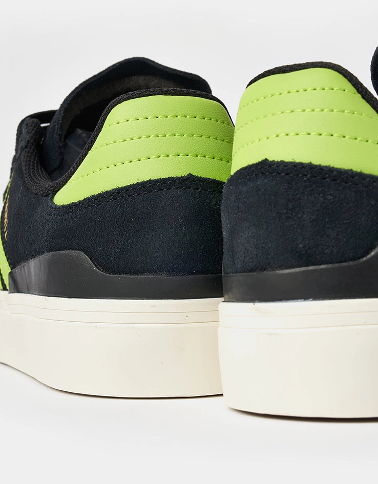adidas Busenitz Vulc II Skate Shoes - Core Black/Solar Lime/Gold Metallic Adidas Track Shoes With Spikes