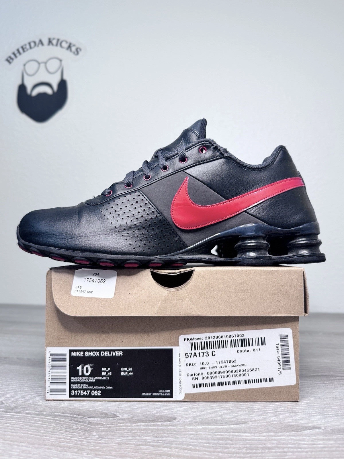 Asics Shoes Good For Flat Feet Size 10 - Nike Shox Deliver 317547-062 Mens Shoes Sneakers Black Red