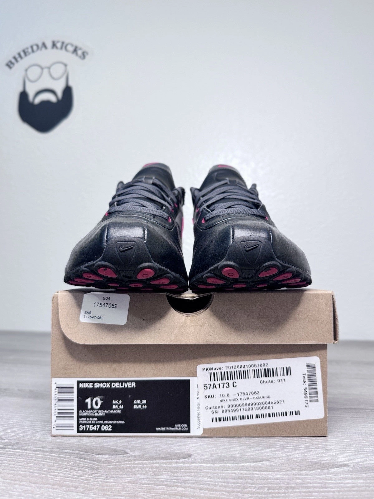 Size 10 - Nike Shox Deliver 317547-062 Mens Shoes Sneakers Black Red Asics Gel-cumulus 23 Mk Running Shoes
