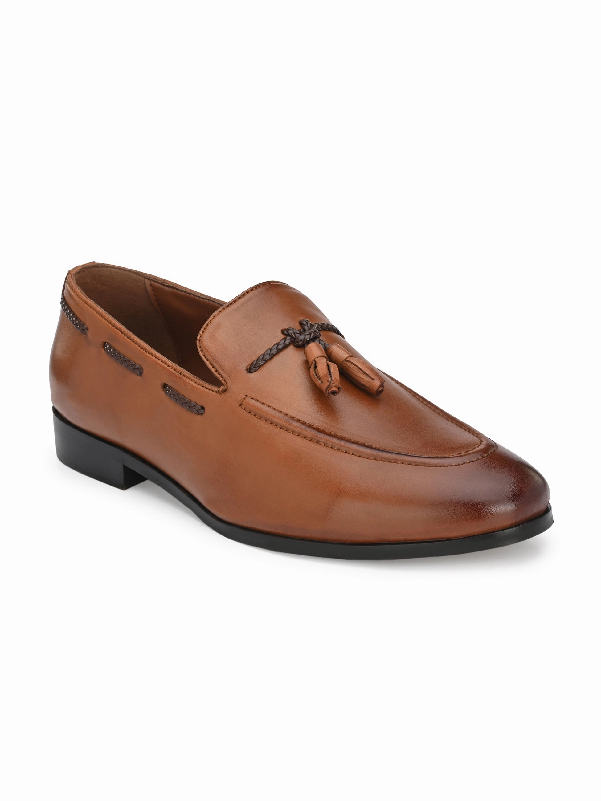Baizen Tan Tassel Loafers Loafers Sports Bar