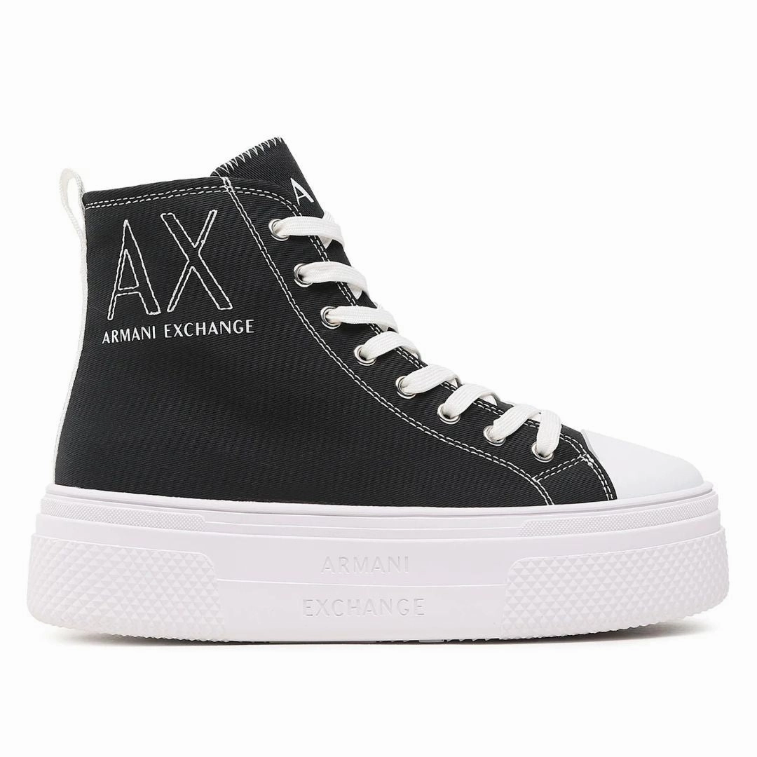 Sneakers Good For Heel Spurs ARMANI EXCHANGE Lace-Up Boots Womens XV695-BLK