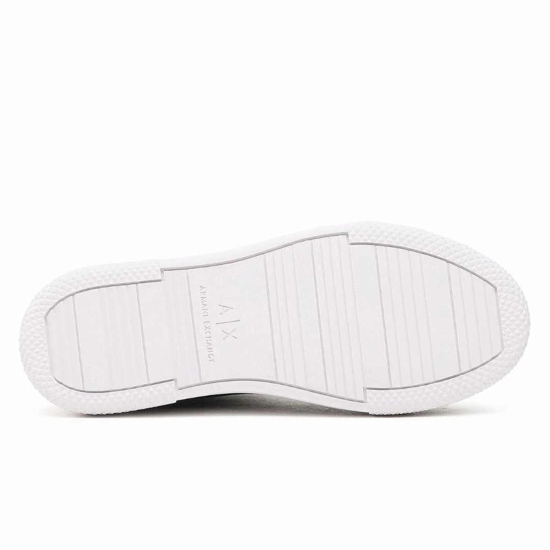 High Top Sneakers With Zipper ARMANI EXCHANGE Lace-Up Boots Womens XV695-BLK