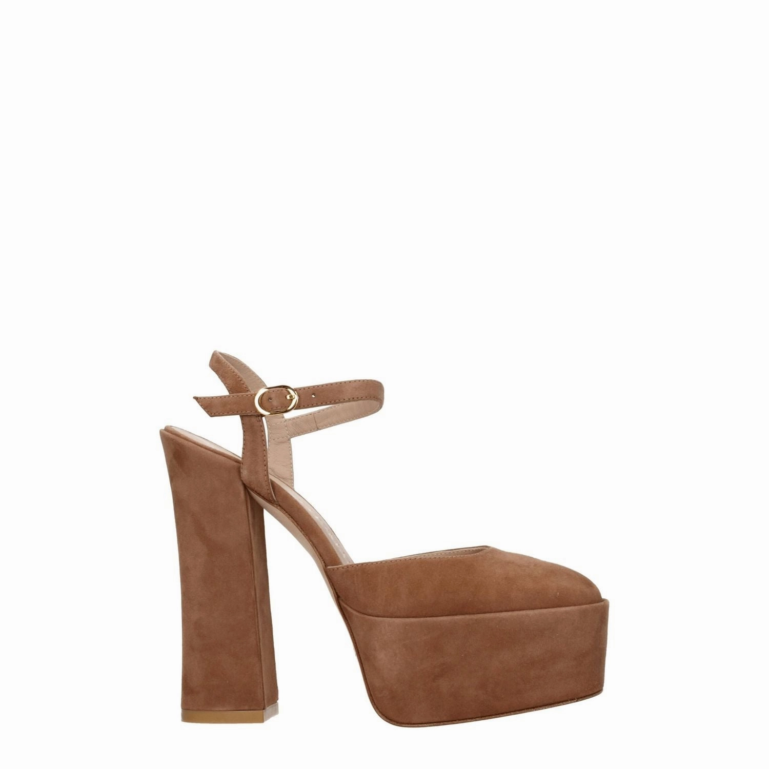 Stuart Weitzman Beige Leather Platform Sandals Sandals Under