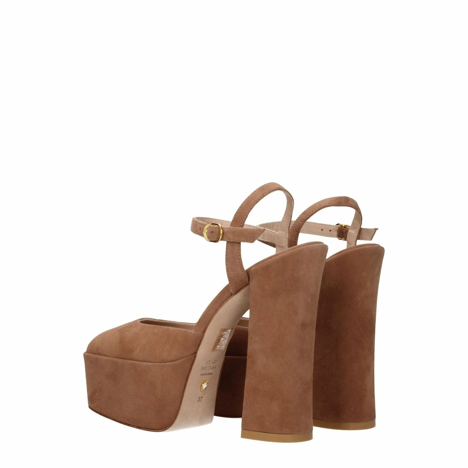Sandals In Exuma Stuart Weitzman Beige Leather Platform Sandals