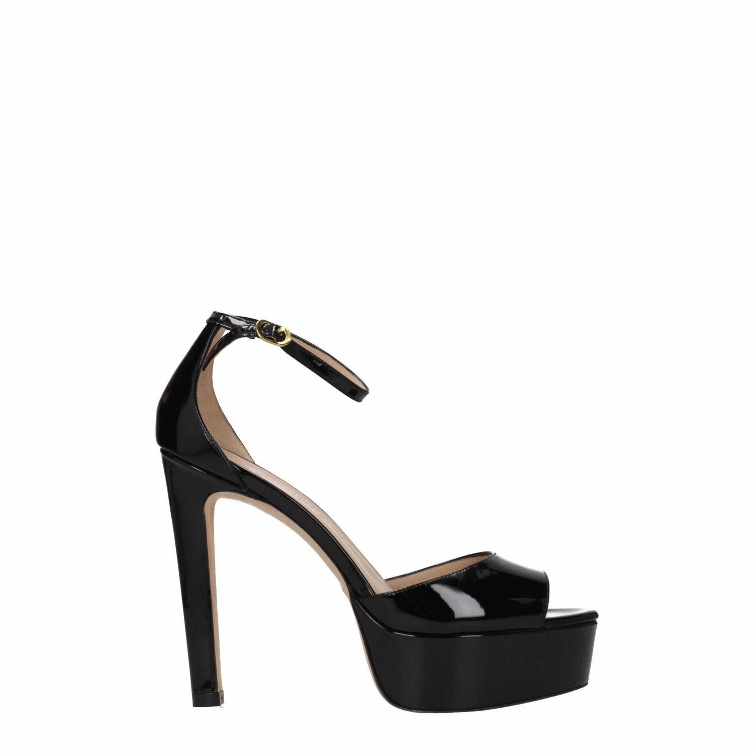 Stuart Weitzman Black Leather Platform Sandals Gladiator Platform Sandals