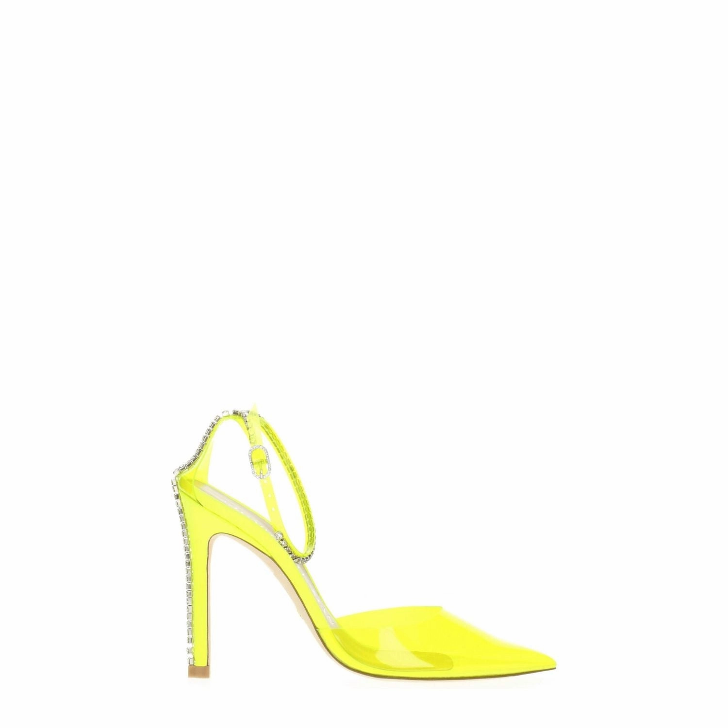 Stuart Weitzman Yellow Pvc Stiletto Heel Sandals Sandals With Wide Width
