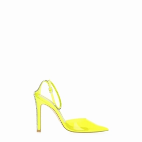 Rockstud Flat Sandals Stuart Weitzman Yellow Pvc Stiletto Heel Sandals