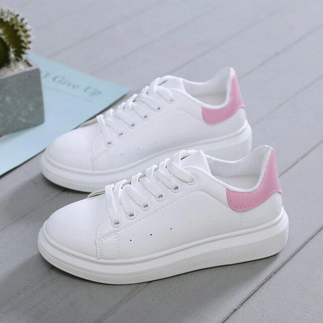 Reebok Business Casual Shoes Women Shoes Fashion White Sneakers Chunky Vulcanize Shoes Female 2019 Spring Summer Casual Shoes Women Platform Tenis Feminino