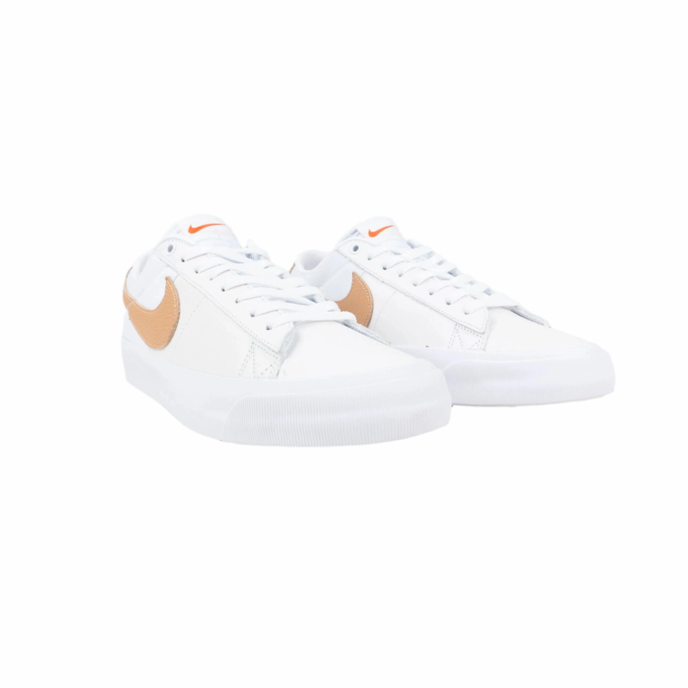 Asics Tennis Shoes Hard Court Nike SB Blazer Low GT Shoes - White / Lt Cognac-White-Lt Cognac (100)