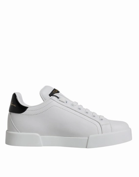 White Leather Classic Low Top Sneakers Shoes Lacing Up Sneakers