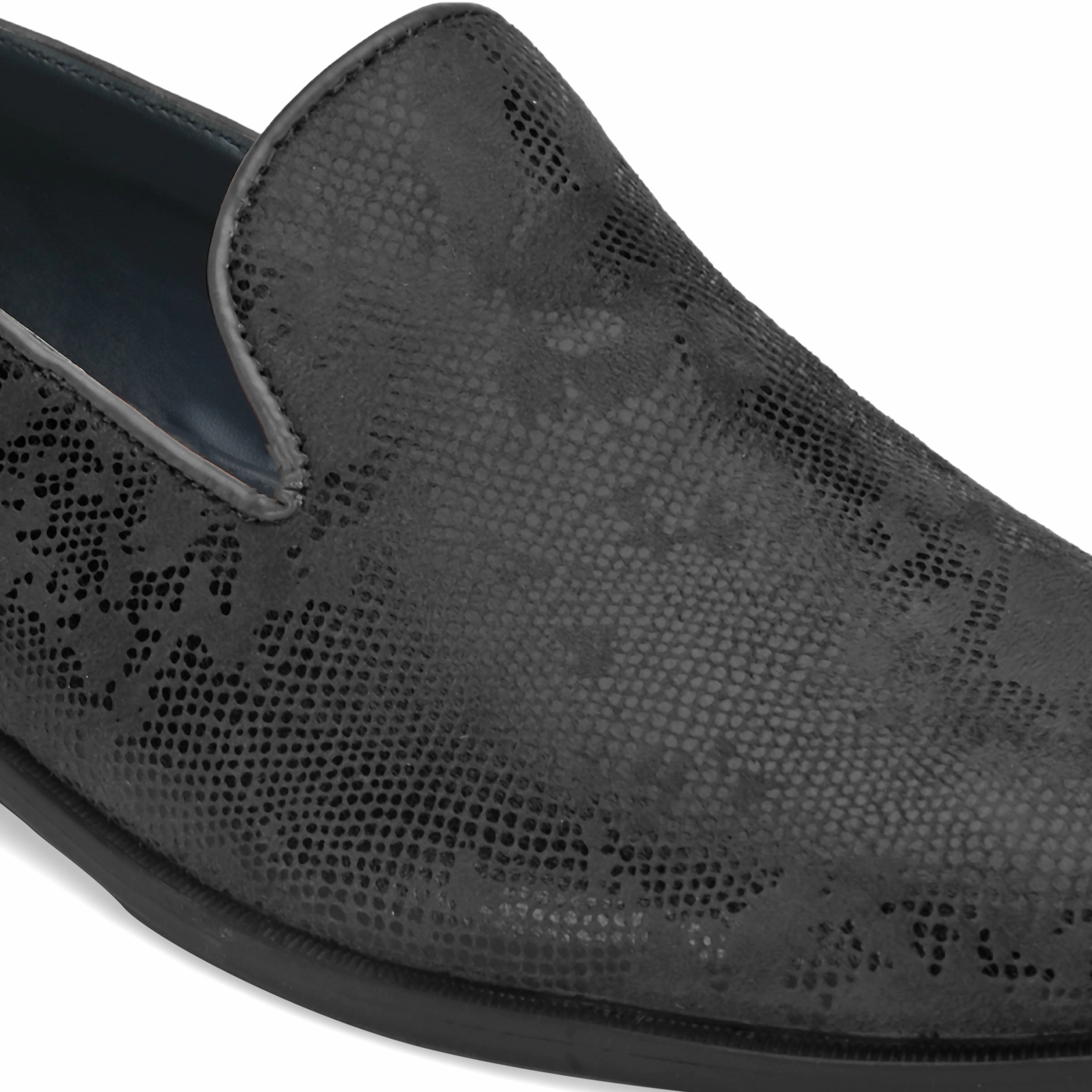 Elan Black Loafers Gray Loafers