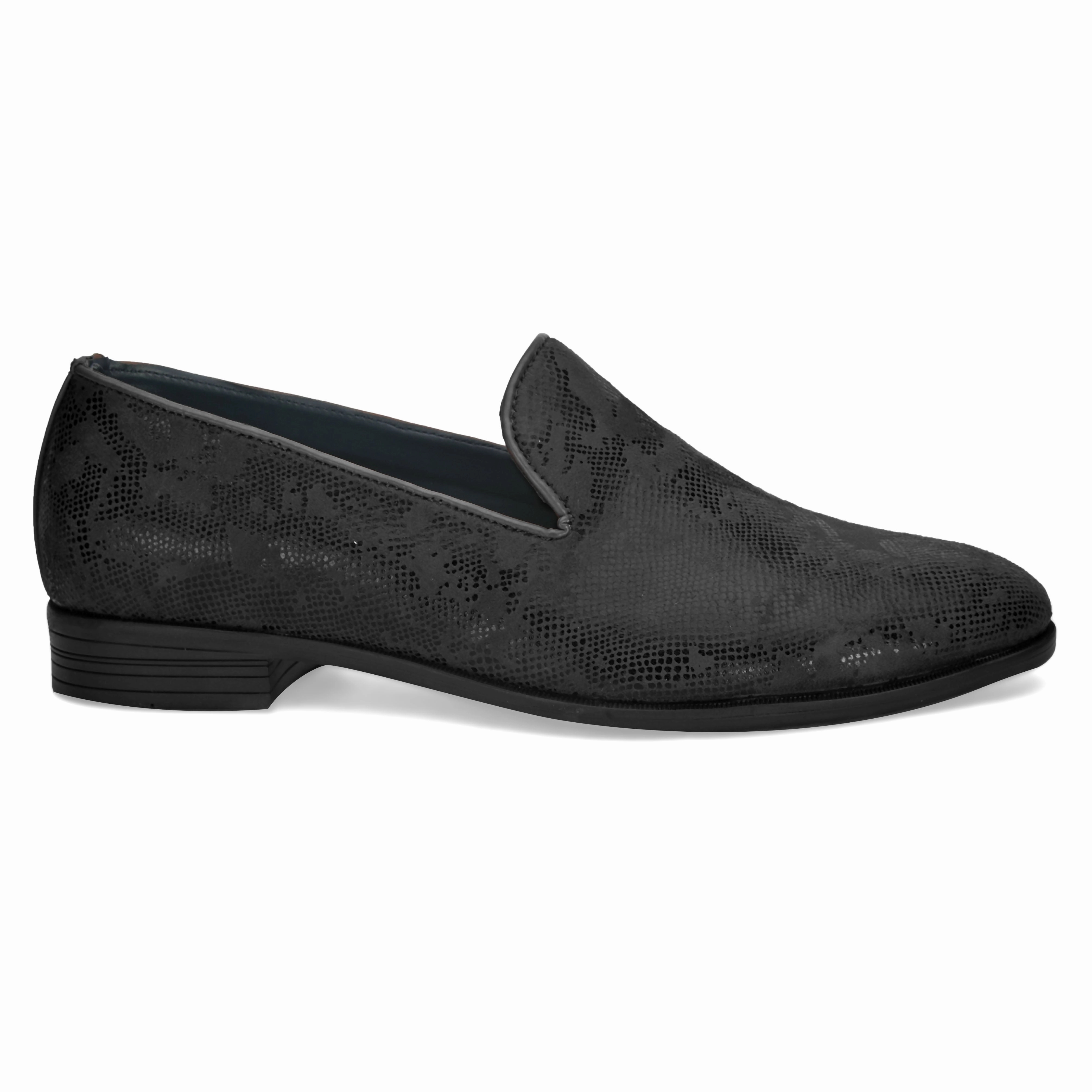 Elan Black Loafers Chunky Platform Loafers