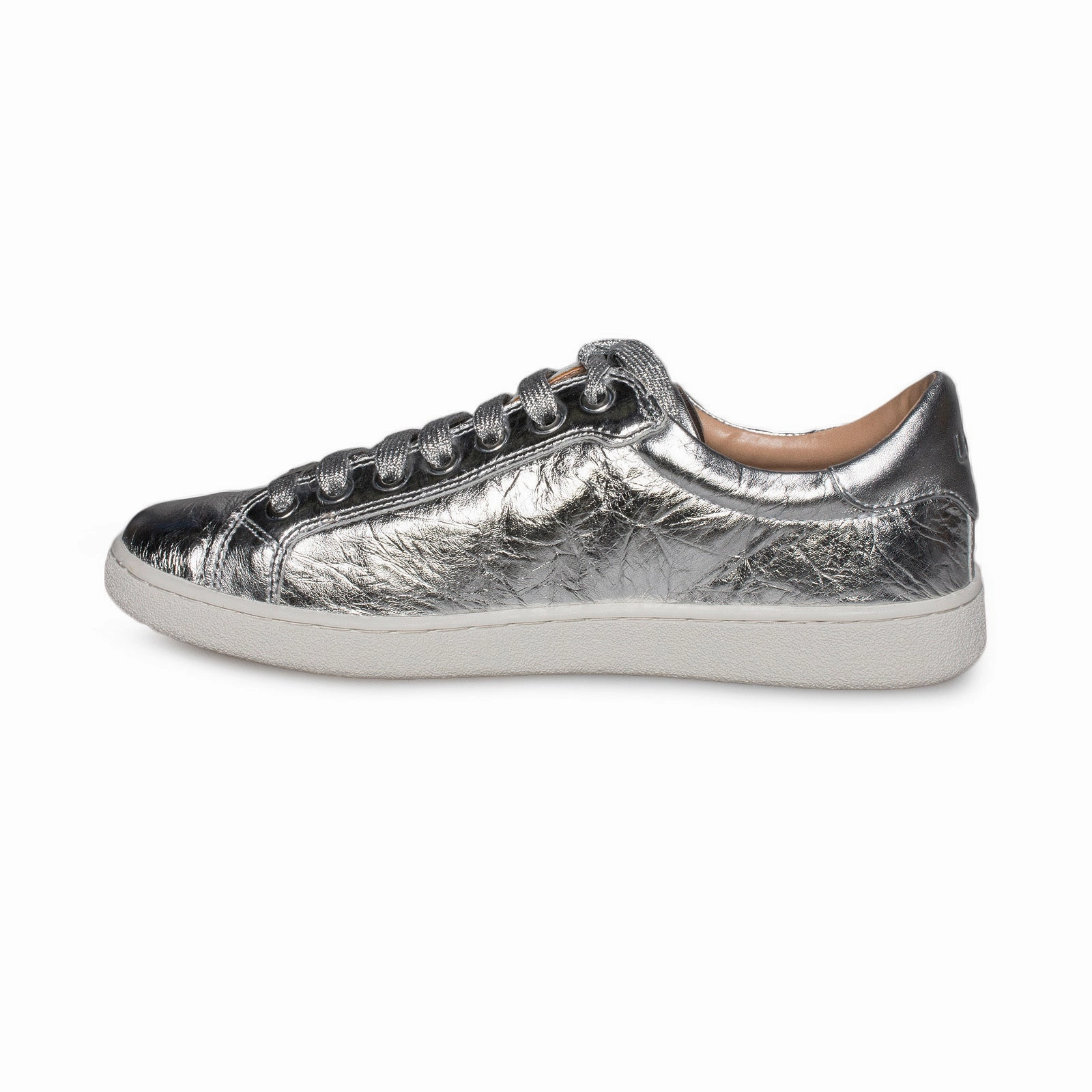 Sneakers With Thick Sole UGG Milo Metallic Silver Sneakers - Women's
