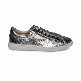UGG Milo Metallic Silver Sneakers - Women's Balenciaga Sneakers Sock