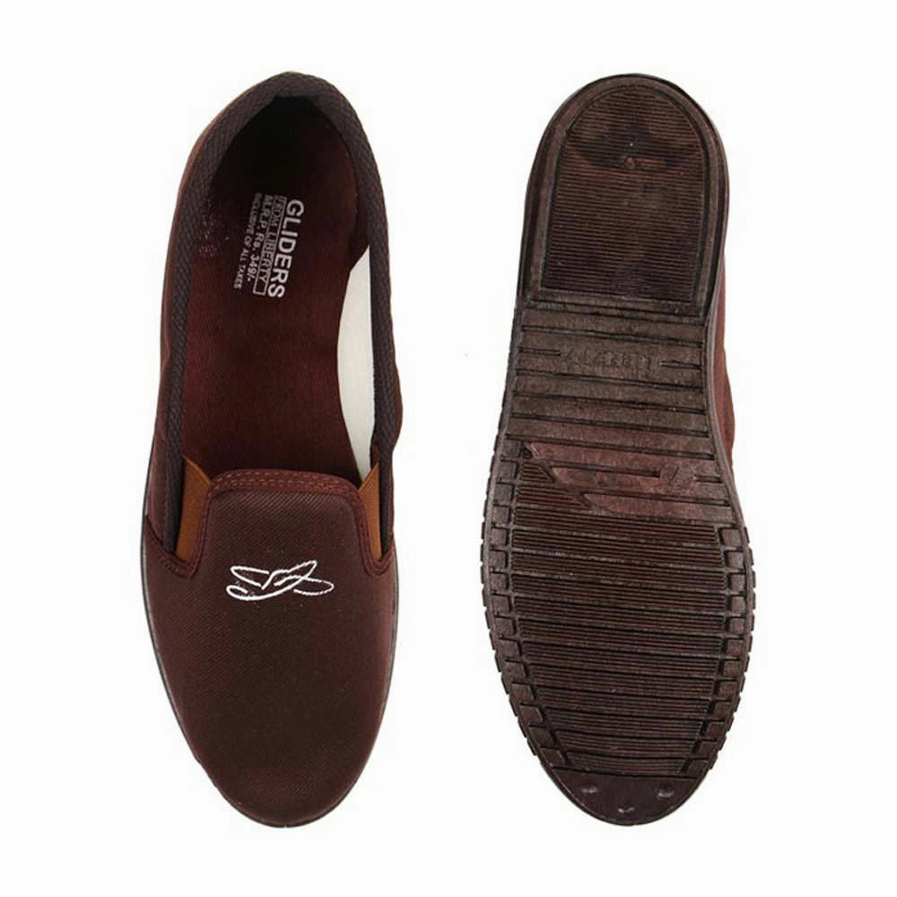 Gliders Casual Brown Slip on Moccasins Shoes For Men JOGGING-E By Liberty Bzees Casual Shoes