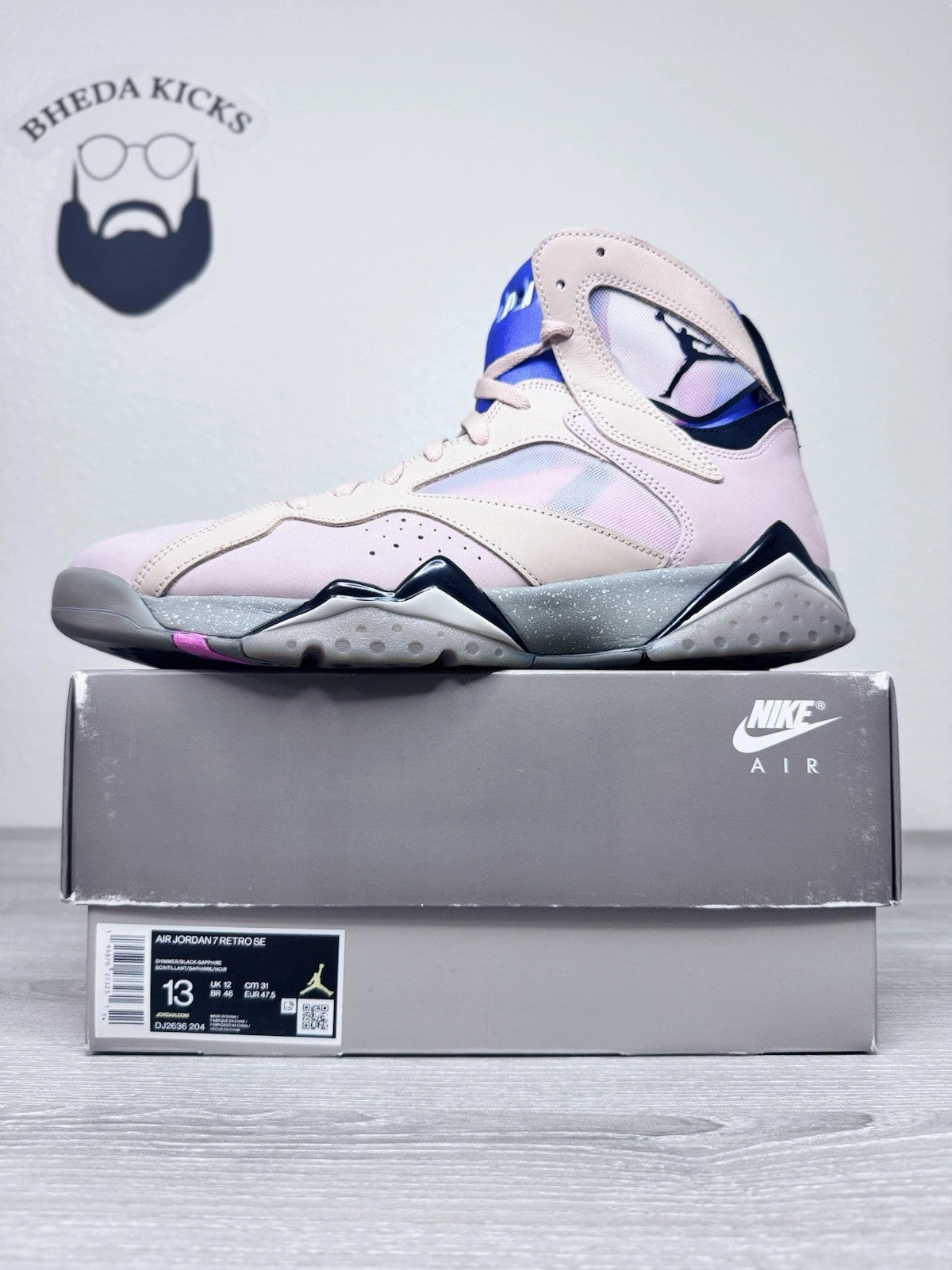 Matteo Berrettini Asics Shoes Size 13 - Nike Air Jordan 7 Retro SE Sapphire Mens DJ2636-204 Preowned