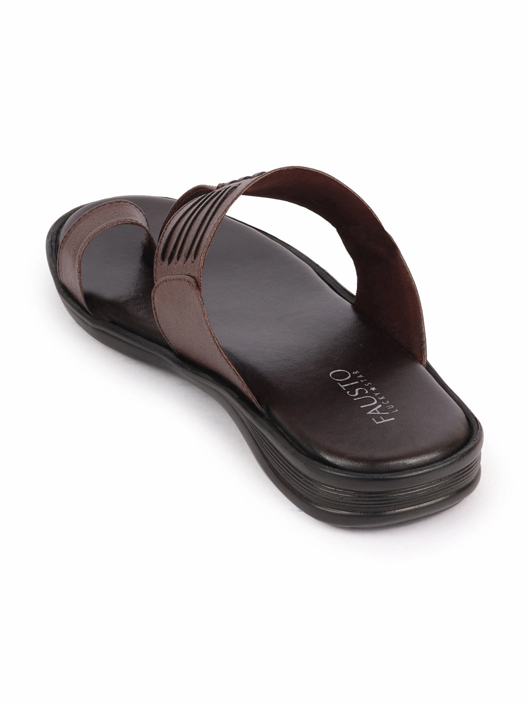 Men Brown Daily Indoor Outdoor Comfort Stitched Design Kolhapuri Toe Ring Slip On Slipper Slides Stockx