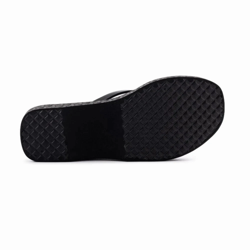 Michael Kors Lilo Wedge Flip Flop Women - BLK Old Man Slippers