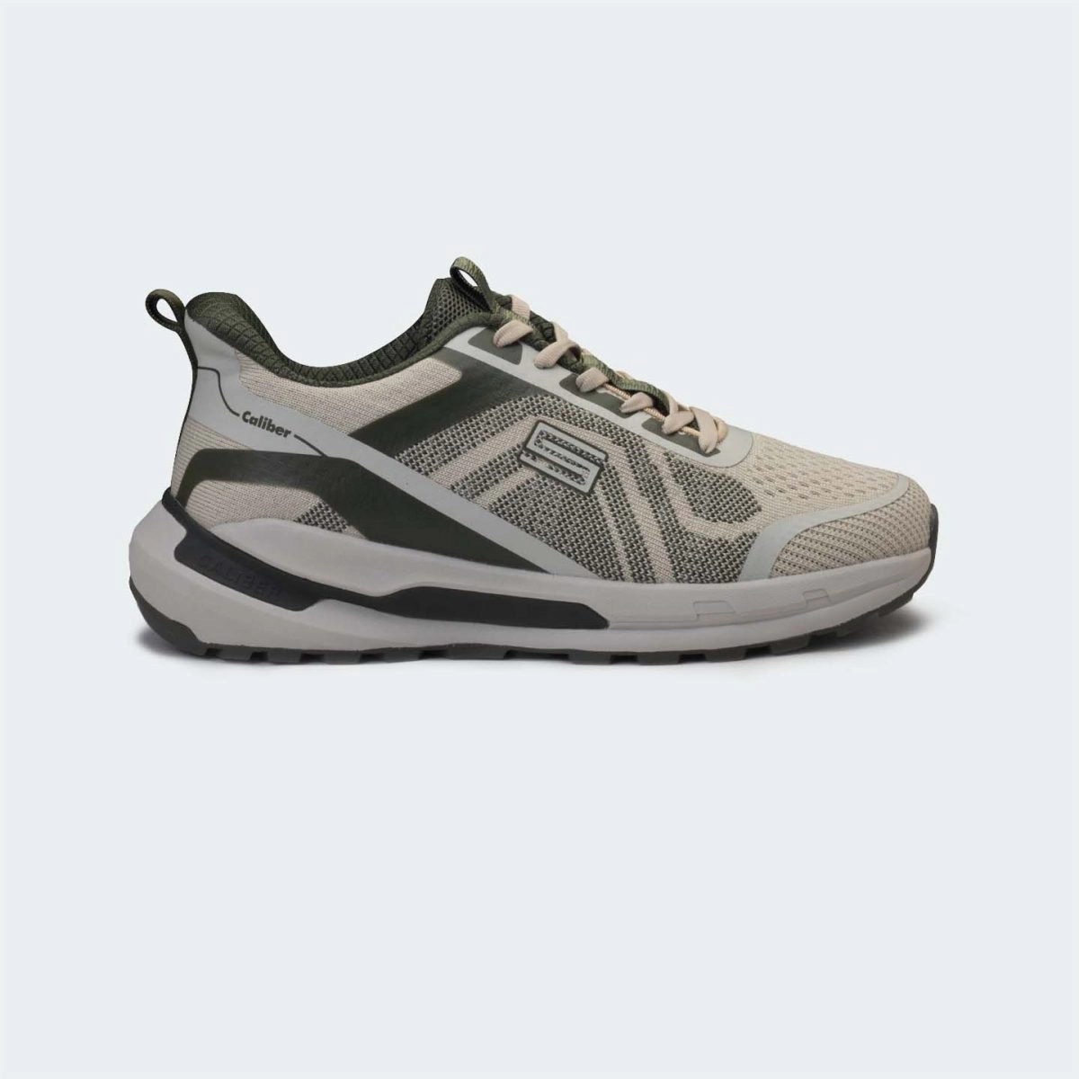 Shoes Canvas Casual Caliber Shoes Beige/Olive Sport Shoes for Men ( STRYDE 749 )