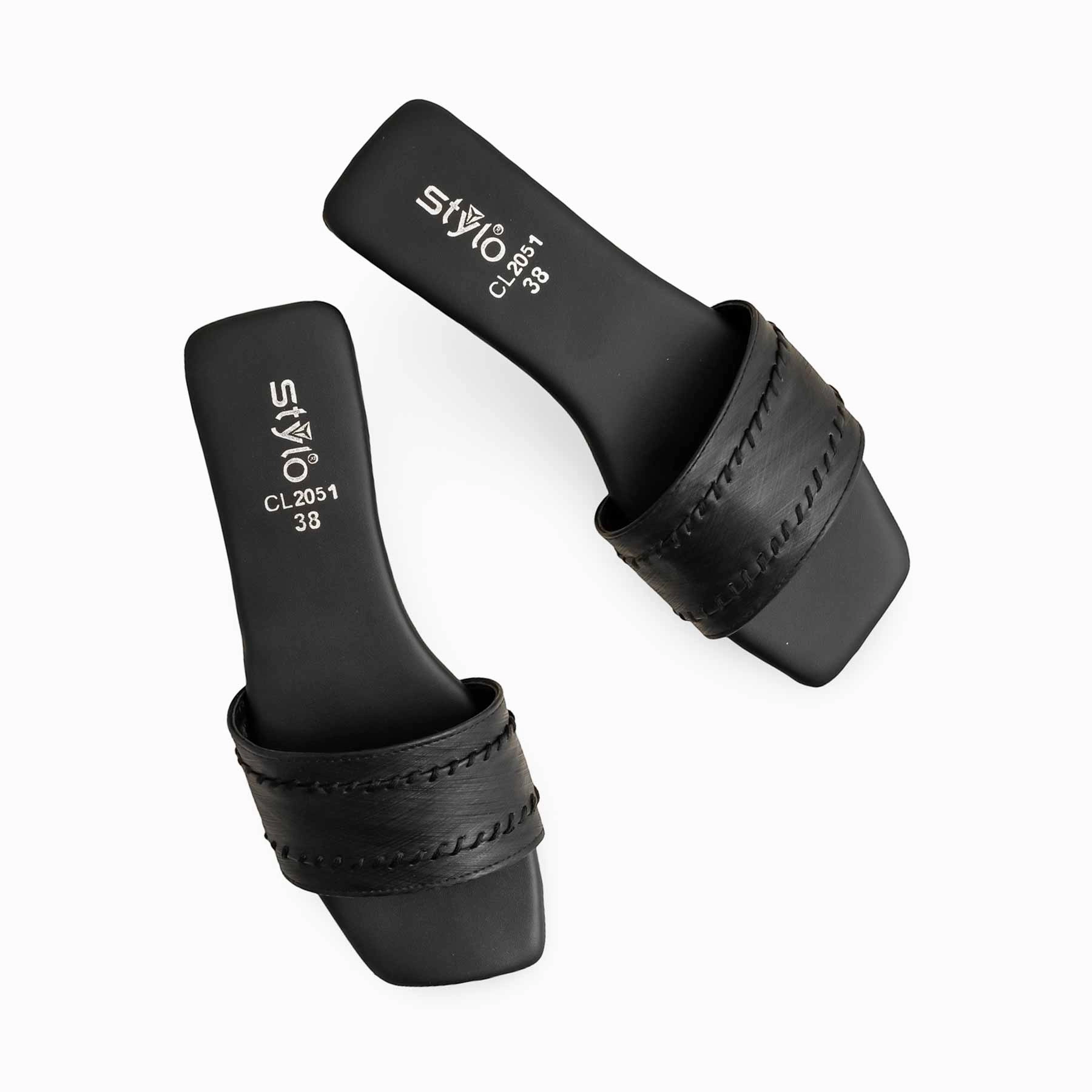 Atom Casual Shoes Black Casual Slipper CL2051