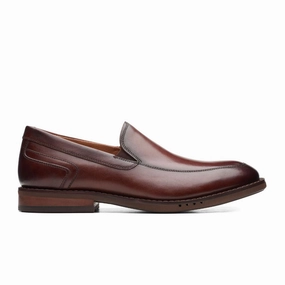 Clarks Un Hugh Step Slip On Loafer (Men) - Brown Leather Smart Casual Barefoot Shoes