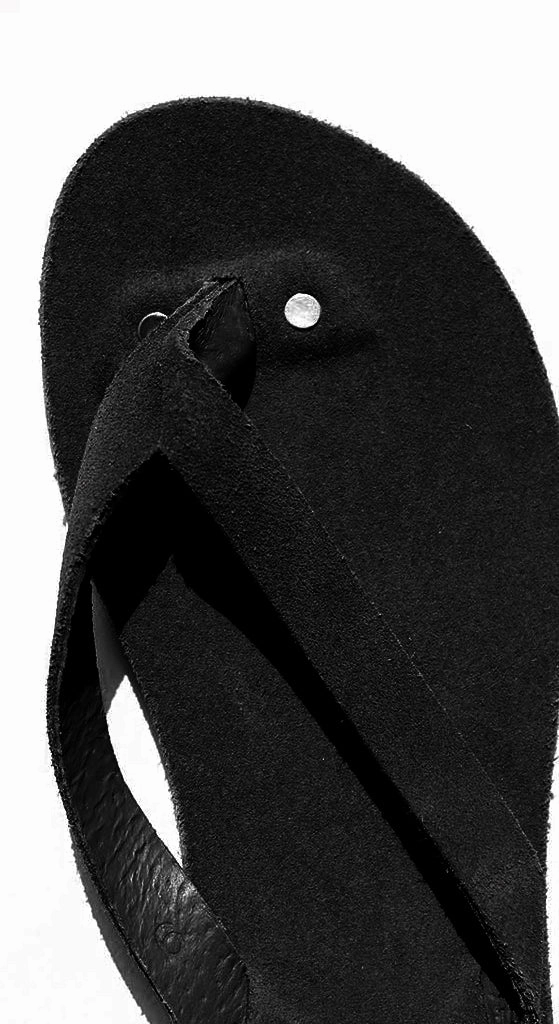 Healed Flip Flops Suede Flip Flops