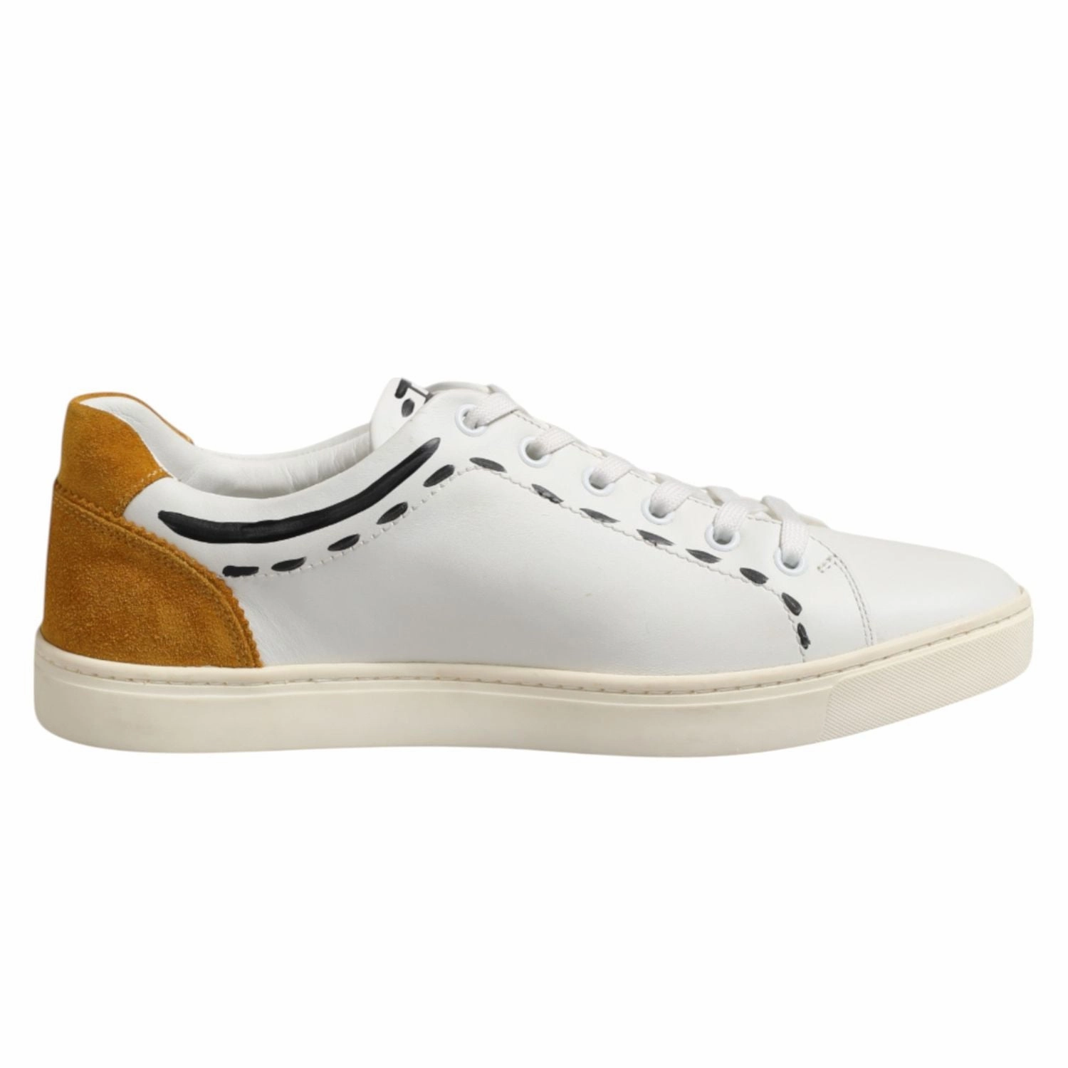 Ecco Soft Sneakers Dolce & Gabbana White Leather MILANO Low Top Sneakers Shoes